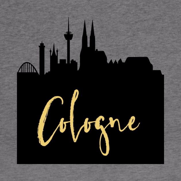 COLOGNE GERMANY DESIGNER SILHOUETTE SKYLINE ART by deificusArt